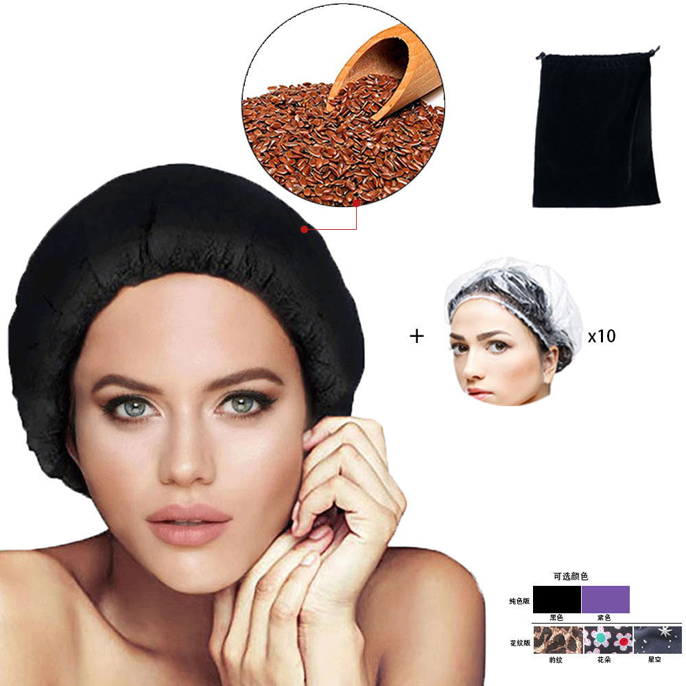 Dry hair cap, baking oil cap, hair care perm cap, flaxseed drying cap, microwave heating cap dry hair