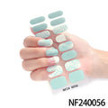 Zhengxiang factory customized gel nail stickers uv semi-cured nail polish glue hot stamping korean semi-cured nail art stickers wholesale