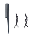 Hairdressing tools, straight hair comb, hairdressing comb, clip, three-piece suit, pointed tail comb, double-ended comb, hairdressing comb wholesale