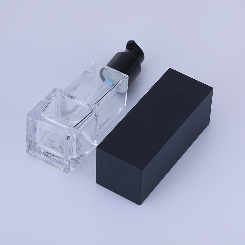 New cosmetic glass bottle set packaging, 40ml lotion & serum dispensing bottles, press-type essential oil glass empty bottles