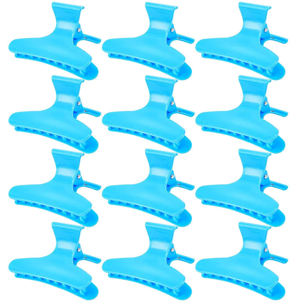 Amazon 12-piece butterfly clip non-slip styling claw hair clips for women and girls (multi-color) - hair styling tool for flyaways