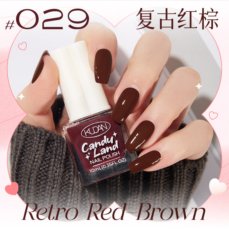 New water-based peel-off nail polish: long-lasting, quick-drying, no-bake, solid color, glitter, nude, and protective base coat - candyland collection