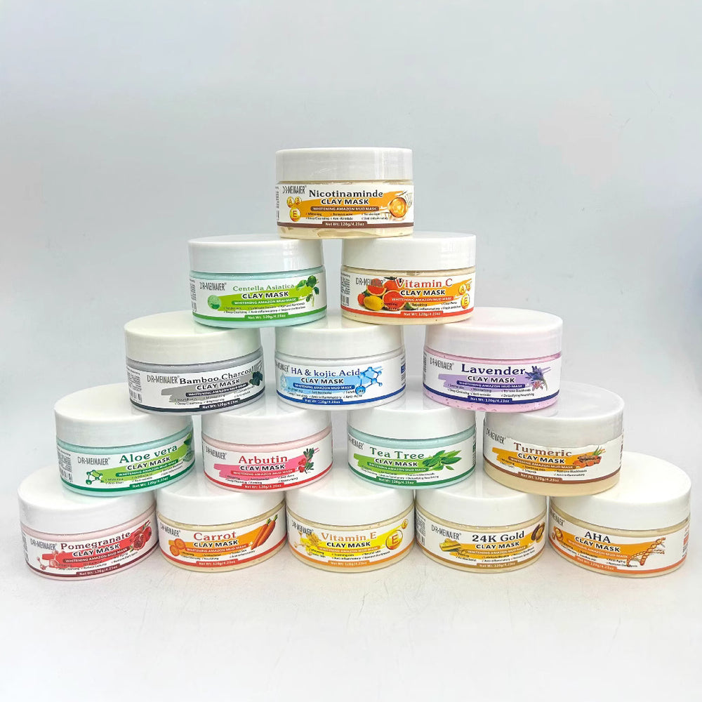 vitamin e & vitamin c facial mud mask 120g - hydrating, moisturizing, and nourishing hyaluronic acid mask cream