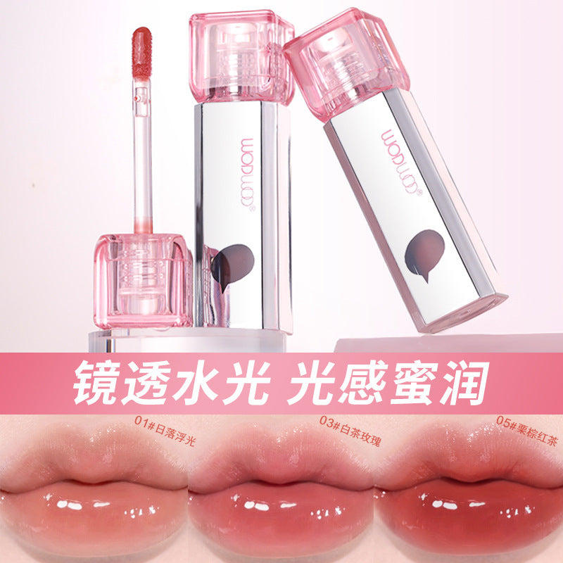Wodwod mirror shine lip gloss - hydrating, moisturizing, waterproof, smudge-proof, and brightening lip glaze for women