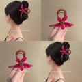 Retro stereo sunflower gripper for women 2025 new style back of head hair shark clip half-tied hair atmosphere hair accessories