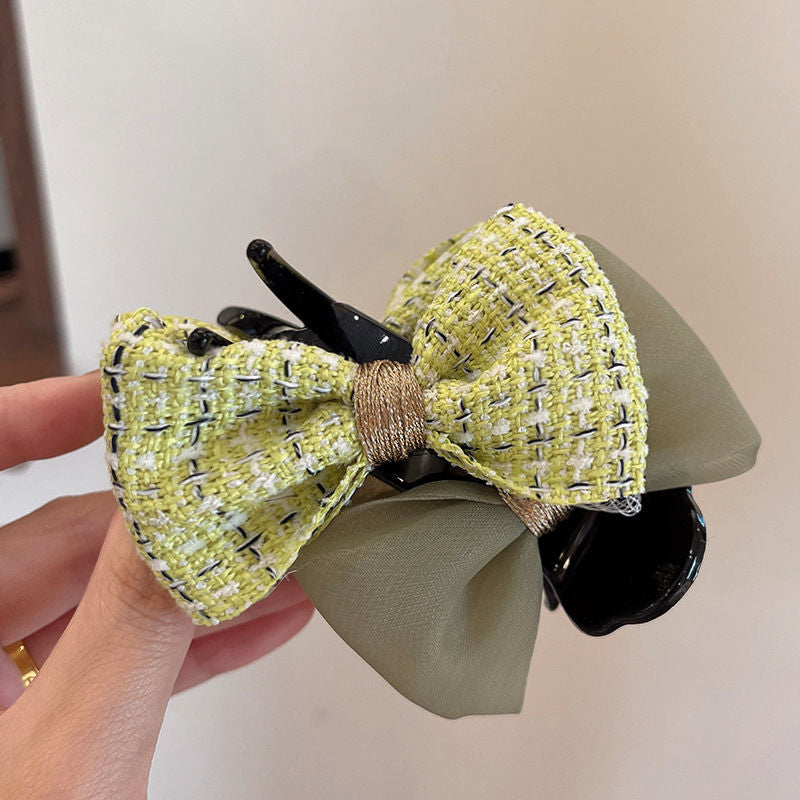 Hair claw clip bun maker - 2024 new bow hair clip - princess style, niche, french, and trendy ins hair claw