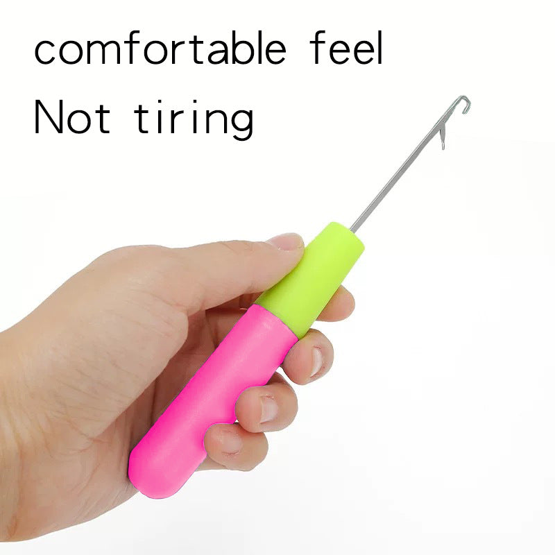 Wig crochet plastic handle crochet hook dreadlock hook tongue crochet hair extension braiding tool wig tool wholesale