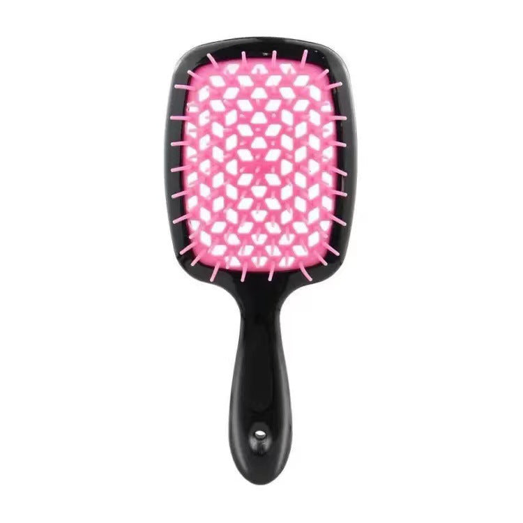 Hairdressing cut out massage grids wet and dry hairdressing comb for home women's straight hair curling comb fluffy styling comb