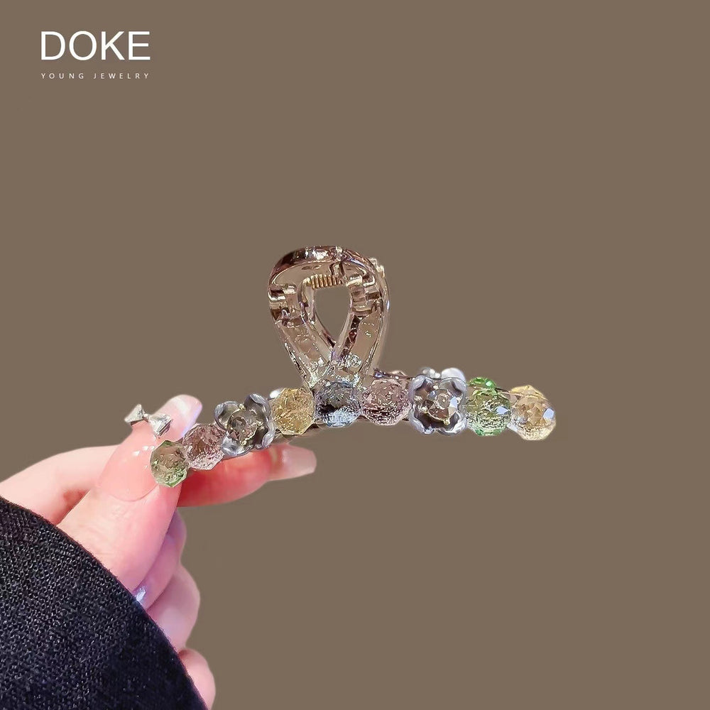 Casualeasiest for match rhinestone gripper female elegantfashion back of head half-tied gripper hair clip new arrivalkorean style side clip headwear