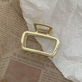 Inscasual high-end glossy square metal gripper on the back of the head hair shark clip popular elegant hair clip for women