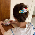 Girl planet contrast colorkt cat button hair clip large duckbill clip half tie hair clip hair clip hair clip accessories