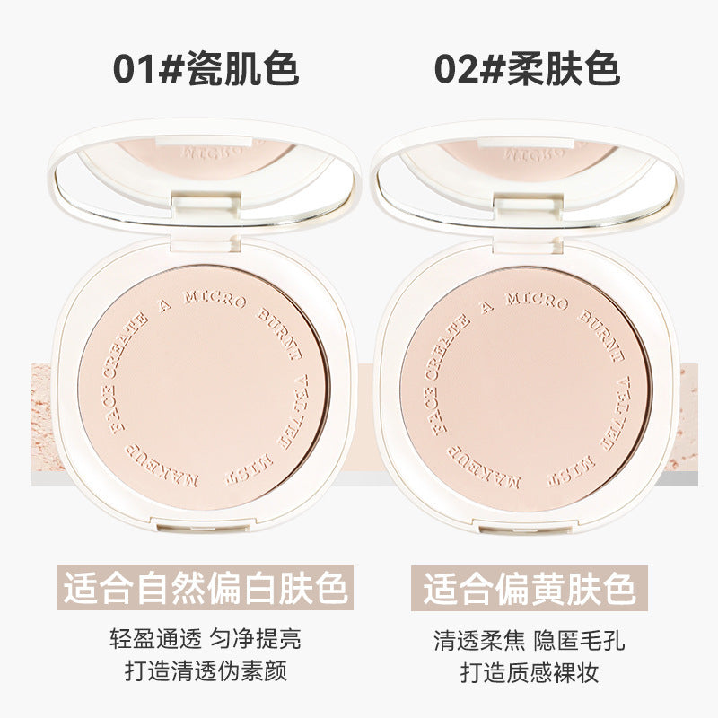 Novo matte finish powder - oil control, skin smoothing, concealing, long-lasting, waterproof, smudge-proof, non-caking setting powder