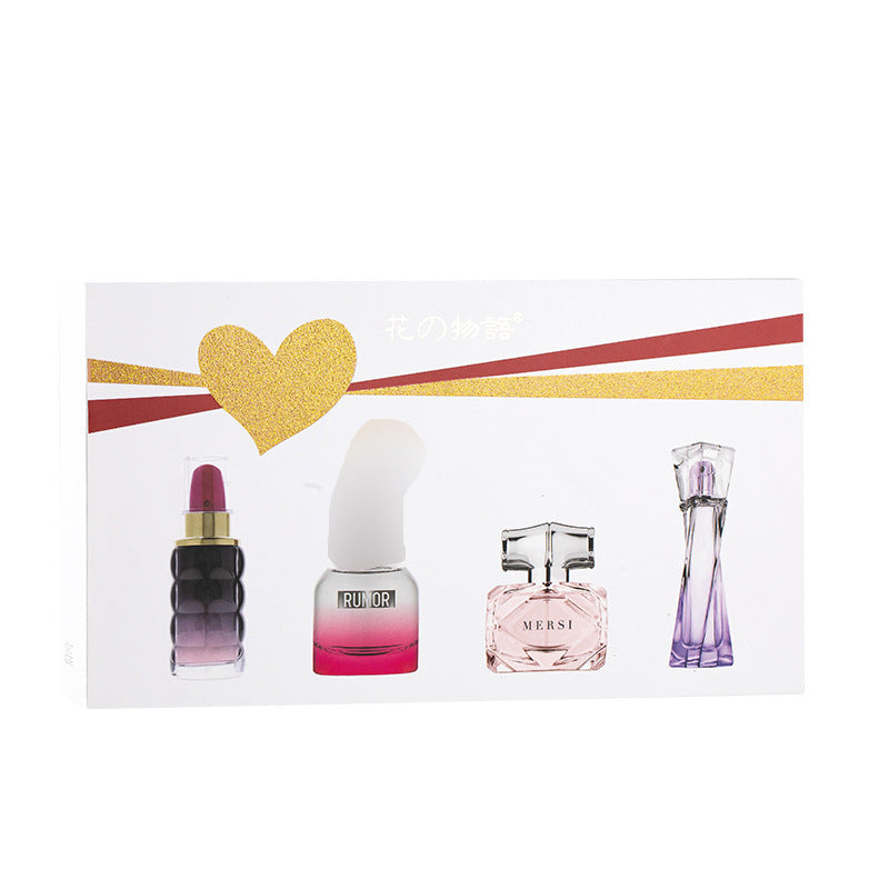 Flower story new women's perfume four-piece set - tiktok live hot seller gift box fragrance perfume wholesale