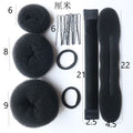 17-piece hair accessories tool set, ball head donut hair styling tool, sponge hair braider, snap ring hair ring, accessible luxury