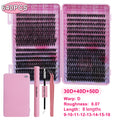 tiktok european and american eyelash book 640 clusters of false eyelashes segmented hair set eyelashes hot-selling makeup