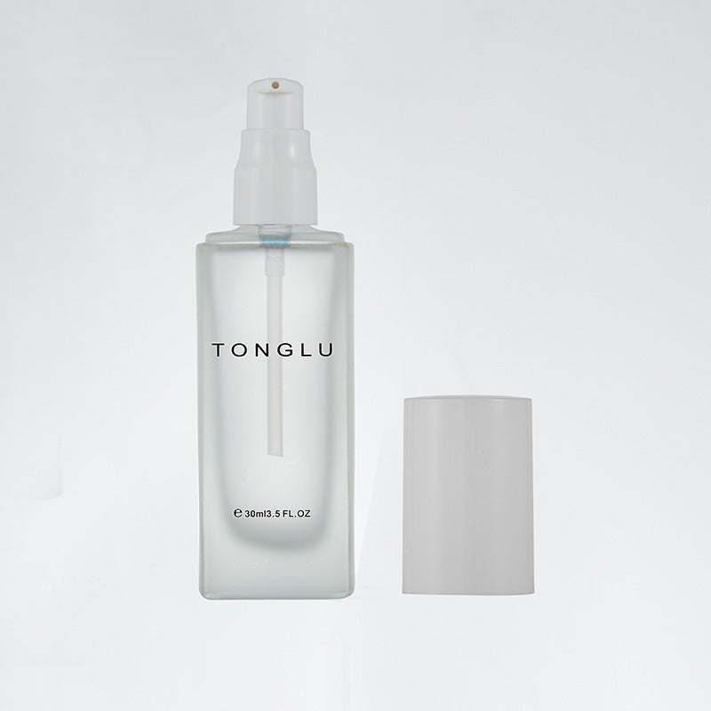 Custom cosmetic packaging glass bottle set: toner, serum, lotion bottles, 50g cream & moisturizer sample containers