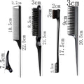 Hairdressing comb, three rows of pointed tail comb, fluffy hair, hair comb, hair cleaning tool, various combs, cleaning brush