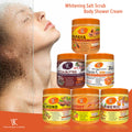 turmeric body scrub - softens cuticles, removes keratosis pilaris (chicken skin), moisturizes, brightens skin, cleansing bath & shower salt, 780g