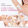 Four-in-one women's shaver, private hair removal trimmer, private pubic hair shaver, nose hair electric trimmer