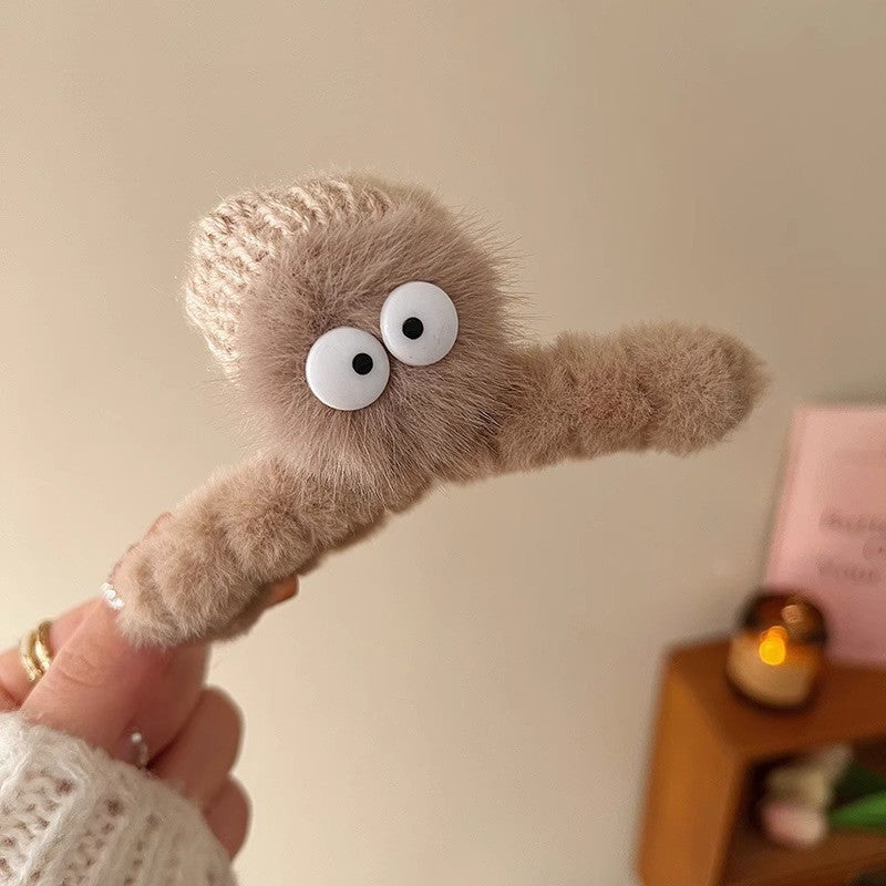 Stuffed gripper female fall and winter large hair clip classy sense ins shark clip hair volume multi-plate hair clip headwear hair accessories