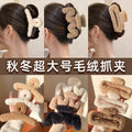 Stuffed gripper female fall and winter large hair clip classy sense ins shark clip hair volume multi-plate hair clip headwear hair accessories