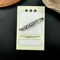 Three-dimensional gold label acetic acid hairpin side clip female side one-word clip 2025 new clip back of head bangs broken hair clip