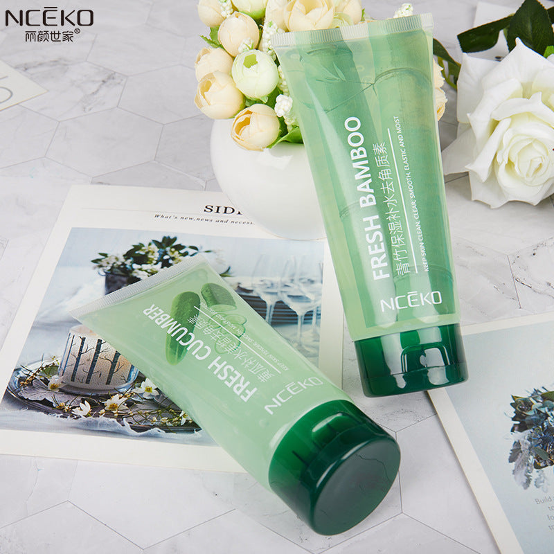 Liyan shijia green bamboo cucumber beauty exfoliating facial and body exfoliating moisturizing deep cleansing 150g
