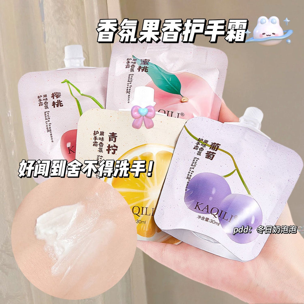 Kaqili fruity fragrance hand cream moisturizing and refreshing non-greasy fall and winter skin care hand cream 30ml