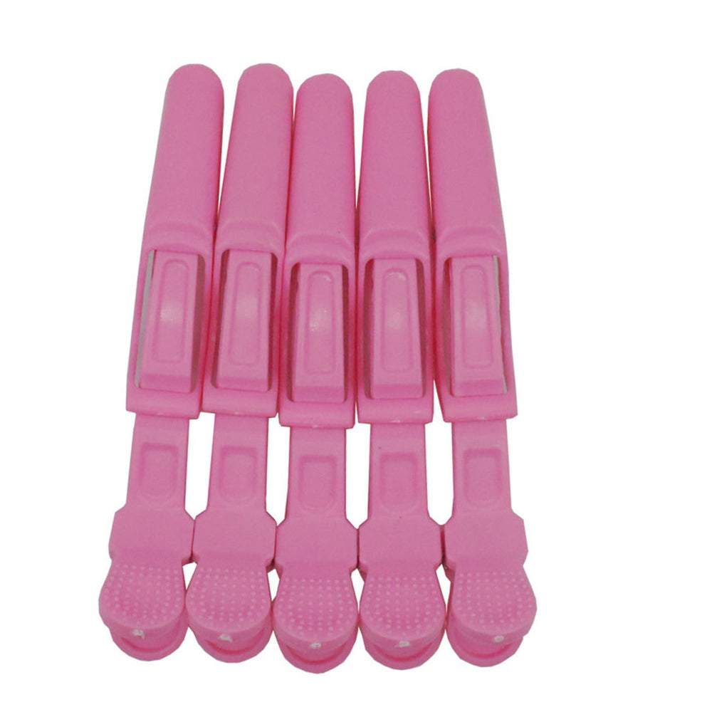 plastic alligator clip duckbill partition clip hair clip hair dyeing tool hairdressing supplies multi-color wholesale 5-pack