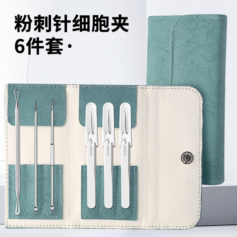 New hot-selling stainless steel acne needle acne clip suit cell clip acne needle suit beauty tool wholesale