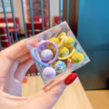 No. 3 candy color mixed small flower rubber band hard box set of ten