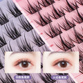 Diy segmented false eyelashes - the lazy person's 3-step natural, lengthening, fine-base self-application eyelash kit with adhesive