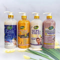 silky milk shower gel 1000ml, cleansing & moisturizing carrot scrub body wash, wholesale for export