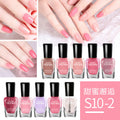 Set of nail polish, quick-drying, no-bake, peelable, water-based, beginner-friendly nail polish, 5ml*10 bottles, cross-border