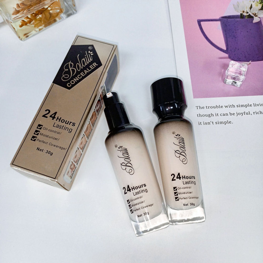 authentic light-sensitive concealer powder bottom moisturizing oil control long-lasting naturewaterproof brightening skin color cross-border beauty