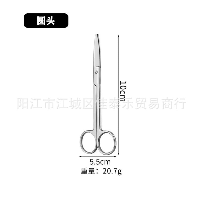 Wholesale stainless steel scissors, elbow, straight tip, thickened thread, large and small scissors, seam scissors, beauty tools