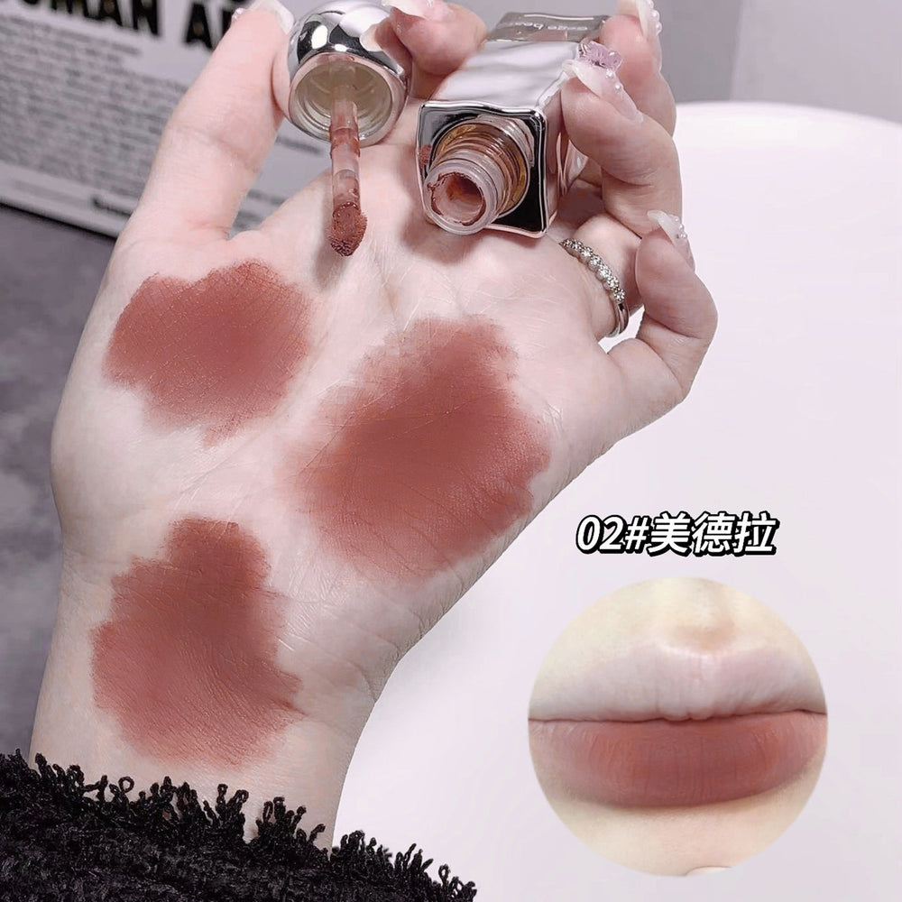 Gege bear makeup - soft nude velvet lip glaze: matte, waterproof, and whitening lipstick