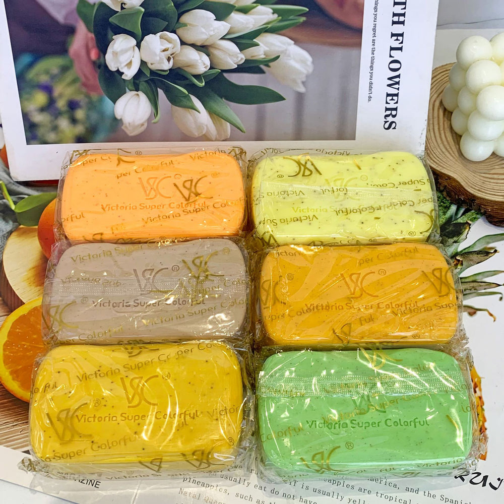 foreign trade english packaging papaya vc brightening soap fragrance bath carrot soap wholesale