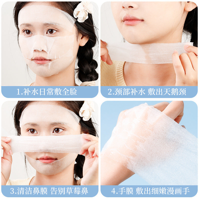 Xixi stretchable wet compress cotton pads - facial mask & makeup remover, dual-use, 200 count