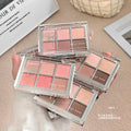 Gege bear pink cherry fantasy six-color eye shadow palette pearlescent matte daily earth color eye shadow blush all-in-one palette
