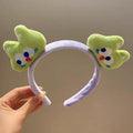 Sweet kitty~ cartoon cat plush headband - perfect for washing face & makeup, cute girl's hair accessory for autumn & winter