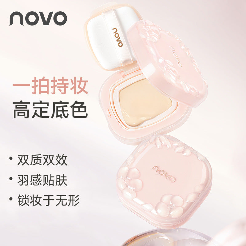 Novo soft focus long-wear cushion foundation - hydrating, seamless, oil-control, concealing, long-lasting, non-transfer, suitable for oily and dry skin