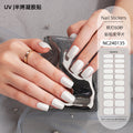 Zhengxiang custom gel nail stickers - solid color korean uv light therapy semi-cured nail stickers - waterproof cross-border wholesale