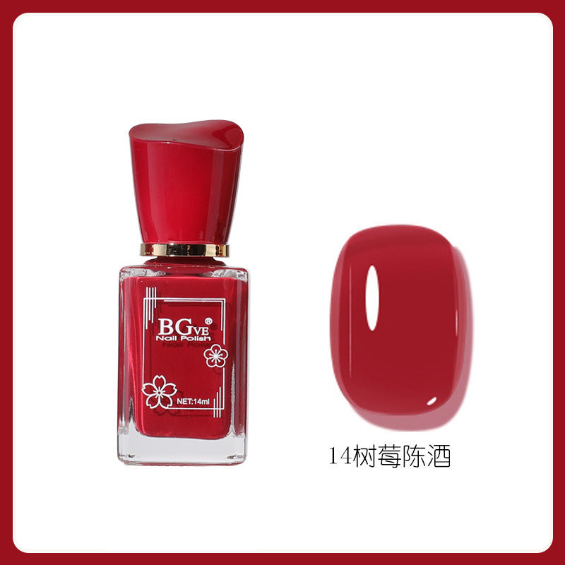Oil-based nail polish, no-bake micro-gel, scented nail polish, long-lasting, quick-drying, nude color, non-peelable, nude color, sparkling nail polish