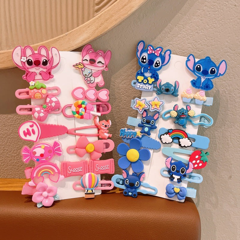 Super cute cartoon hair clips for babies and girls, hair accessories that won't damage hair, bangs clips, headbands, girls' hair clips, and bobby pins