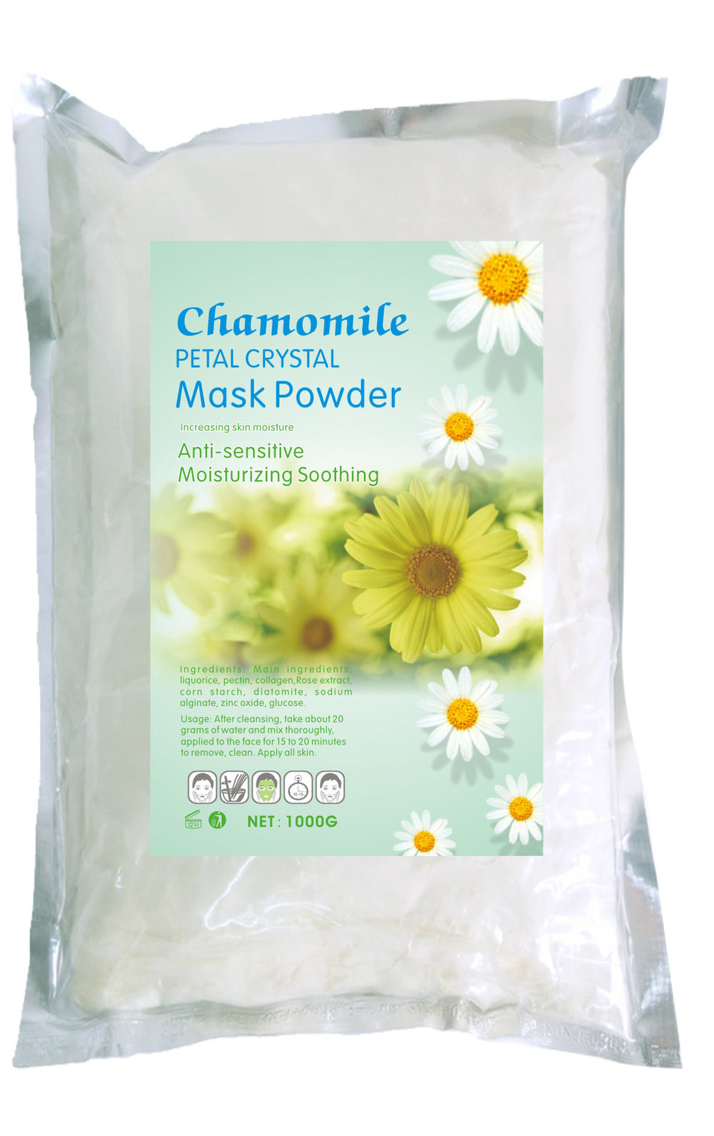 brightening crystal petal soft mask powder - hydrating, revitalizing, and skin-softening mask powder - wholesale for export, amazon