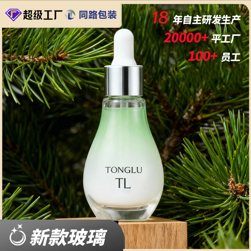 Ready-to-ship 40ml thick-bottom glass serum bottles, essential oil dropper dispensing bottles, transparent essential oil bottles - direct from the manufacturer