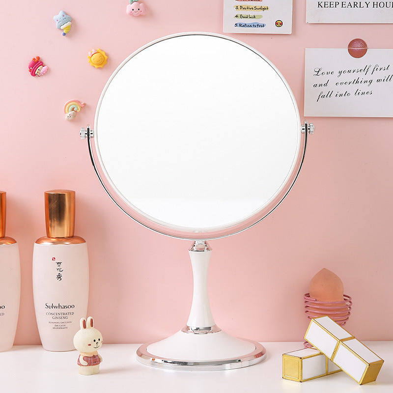 Cosmetic mirror desktop dressing mirror beauty double-sided magnifying glass beauty mirror student desktop storage for home home mirror