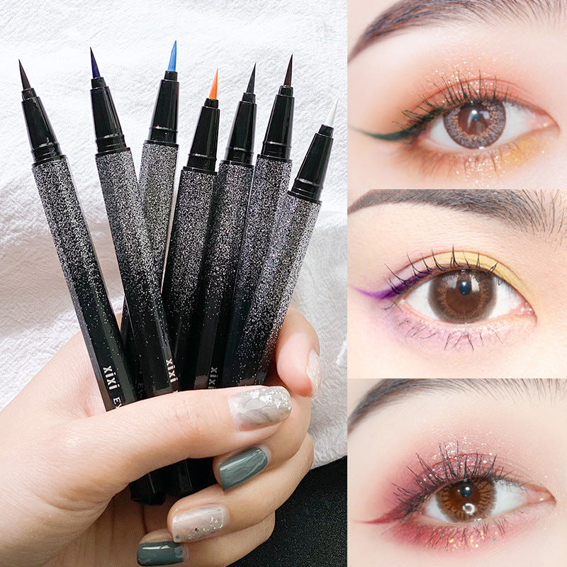 Xixi starry eyeliner - fine tip, ultra-fine. waterproof, sweat-proof, smudge-proof eyeliner pen for beginners. extra fine, quick-drying liquid eyeliner