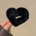 Maillard heart stuffed small gripper female fall and winter half-tied hair clip headwear elegant back of the head shark clip hair gripper